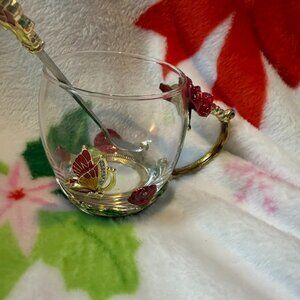 FDINF Tea Cup Gifts for Mom Women Mothers Day Glass Coffee Enamels Mug Birthday